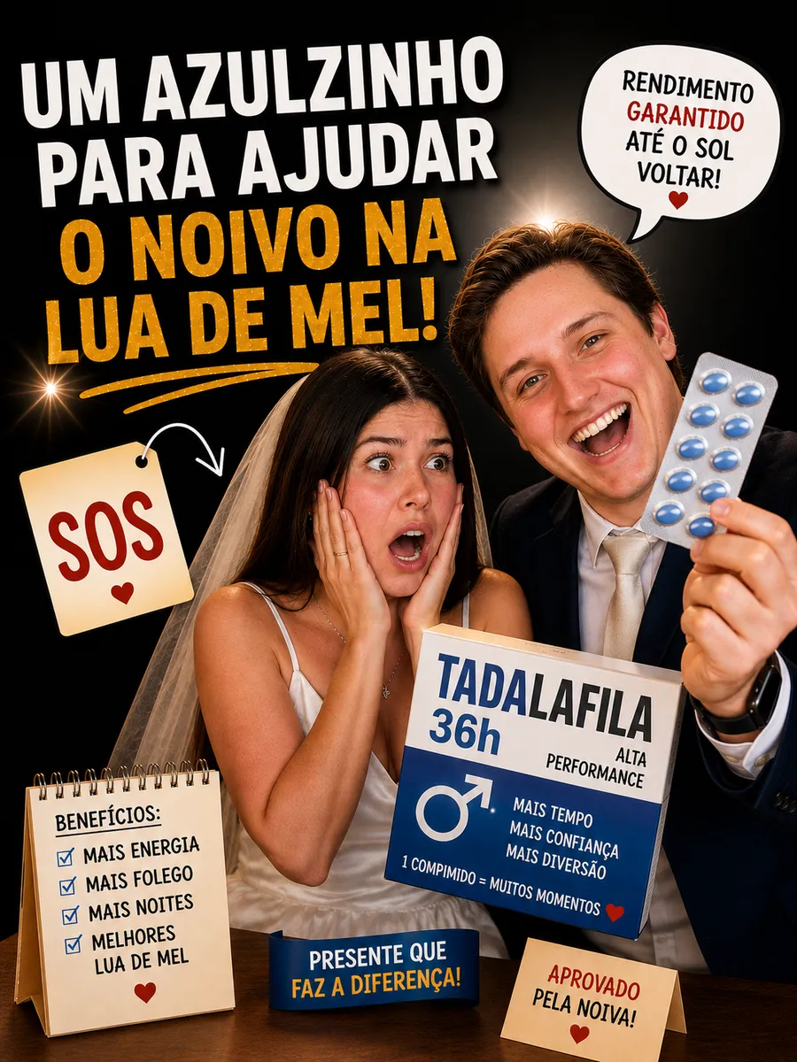 Um azulzinho para ajudar o noivo na lua de mel